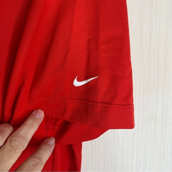 Nike Golf Tour Performance Dri-Fit Men’s Red 
 Short Sleeve Polo Shirt Size XL - Picture 6 of 10